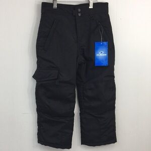 Slalom Kids Black Pull-On Snow Pants With pockets Size XS 4/5 NEW With Tags